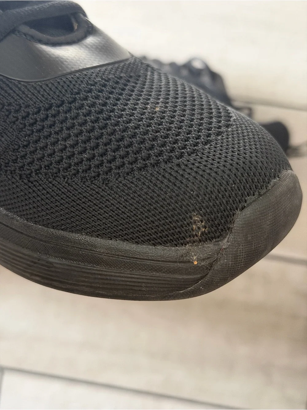 Women's Breathable Black Athletic Lace-Up Sneakers